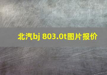 北汽bj 803.0t图片报价